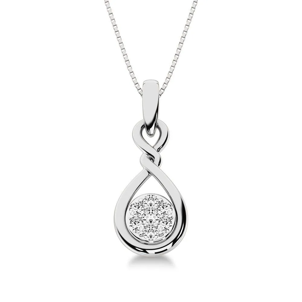 10K White Gold 1/4 Ct.Tw. Infinity Pendant