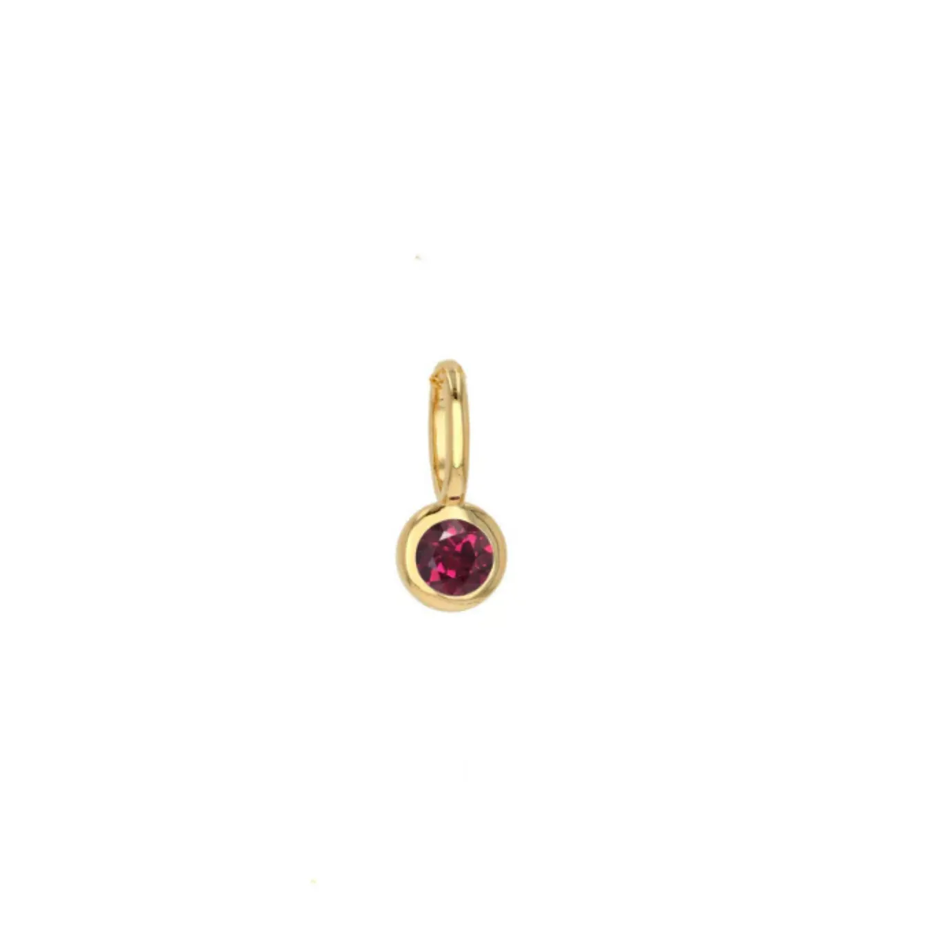 14KY Mini Rhodolite Charm