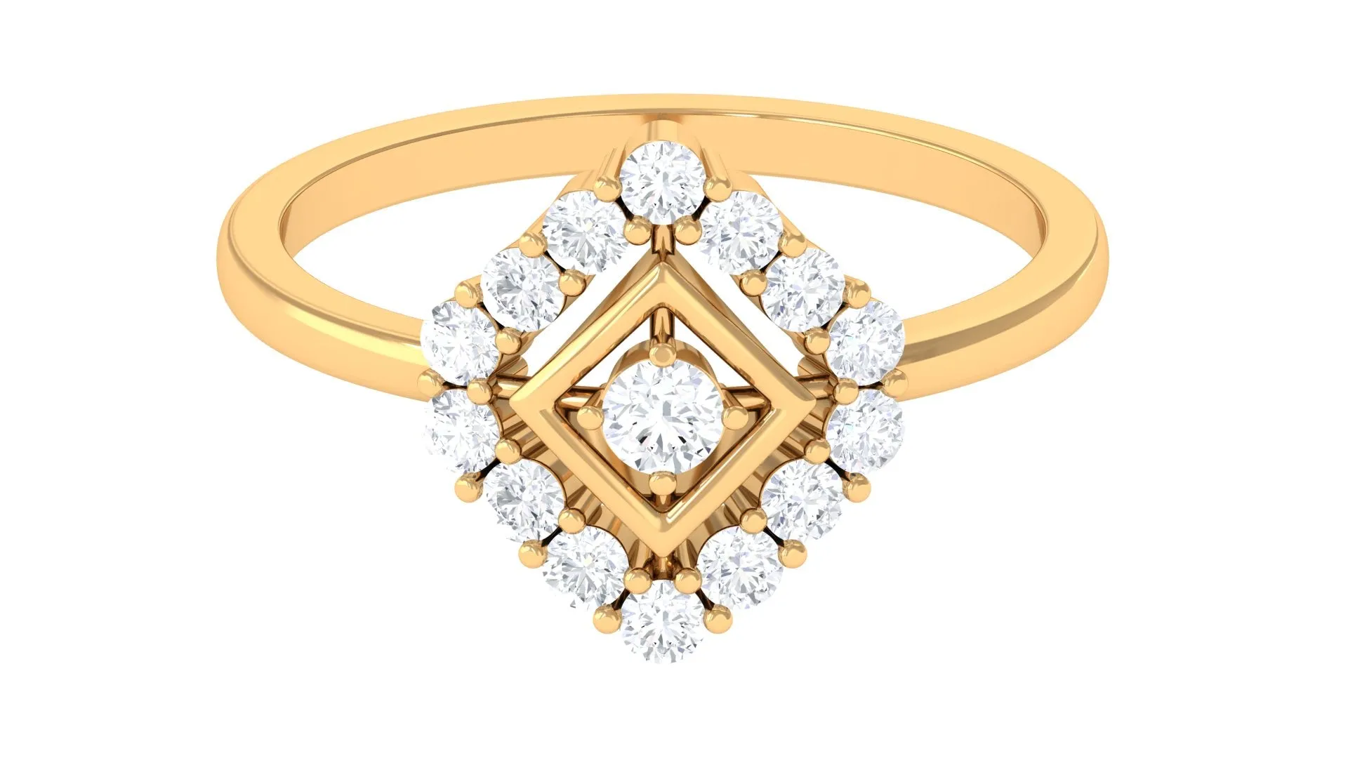 3/4 CT Minimal Diamond Gold Promise Ring