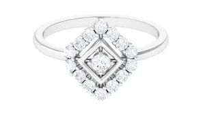 3/4 CT Minimal Diamond Gold Promise Ring