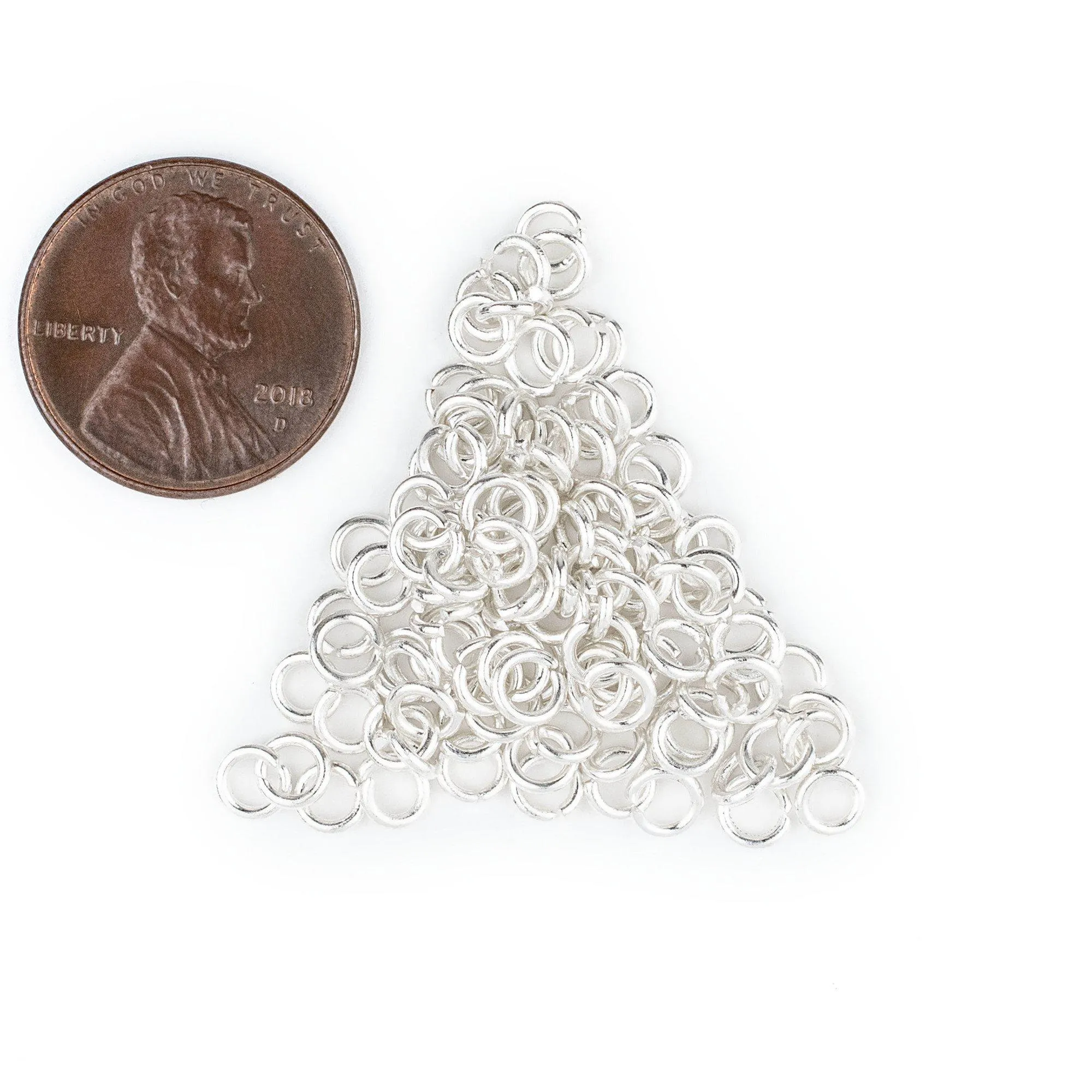 4mm Silver Round Jump Rings (Approx 100 pieces)