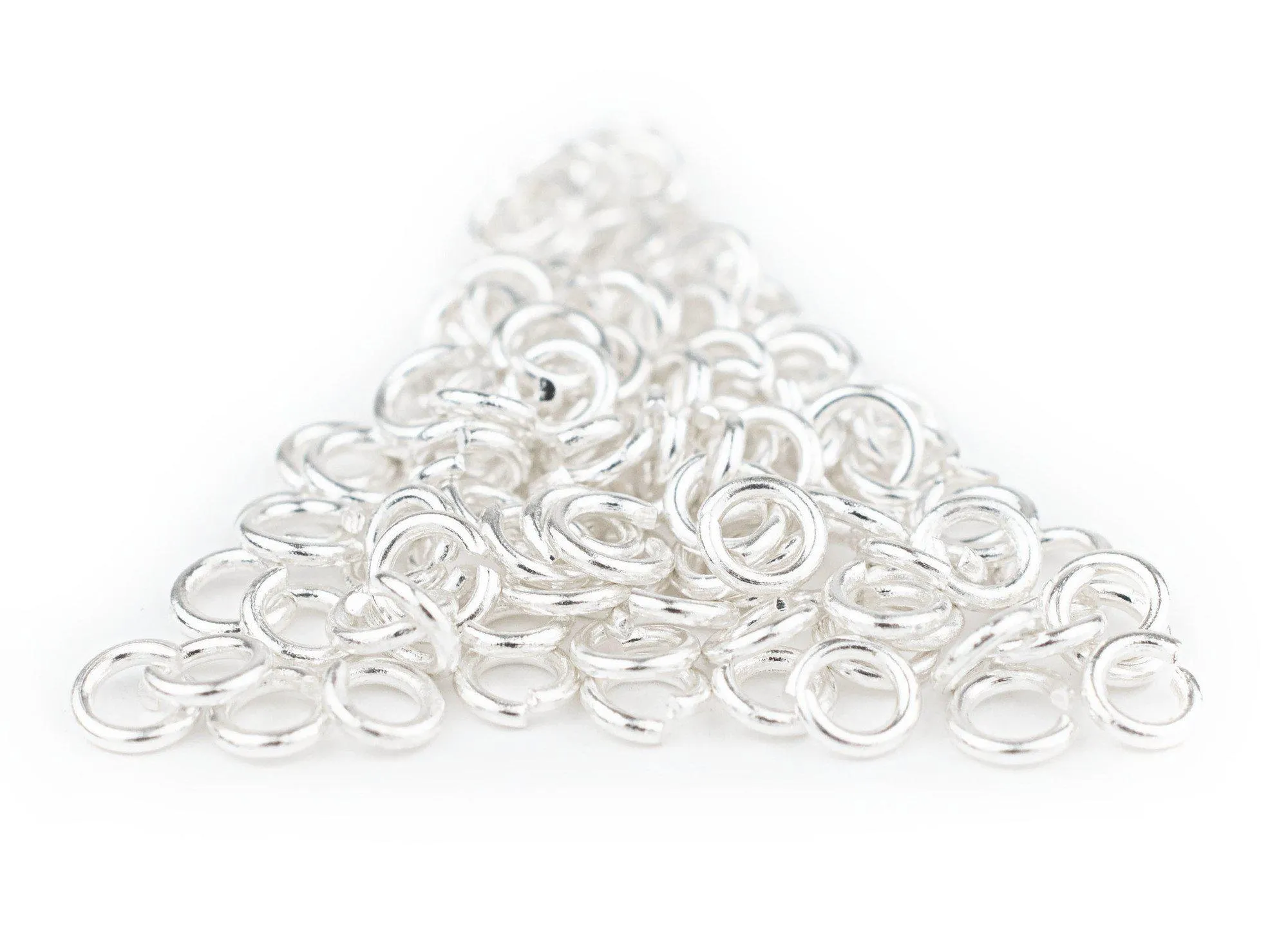 4mm Silver Round Jump Rings (Approx 100 pieces)