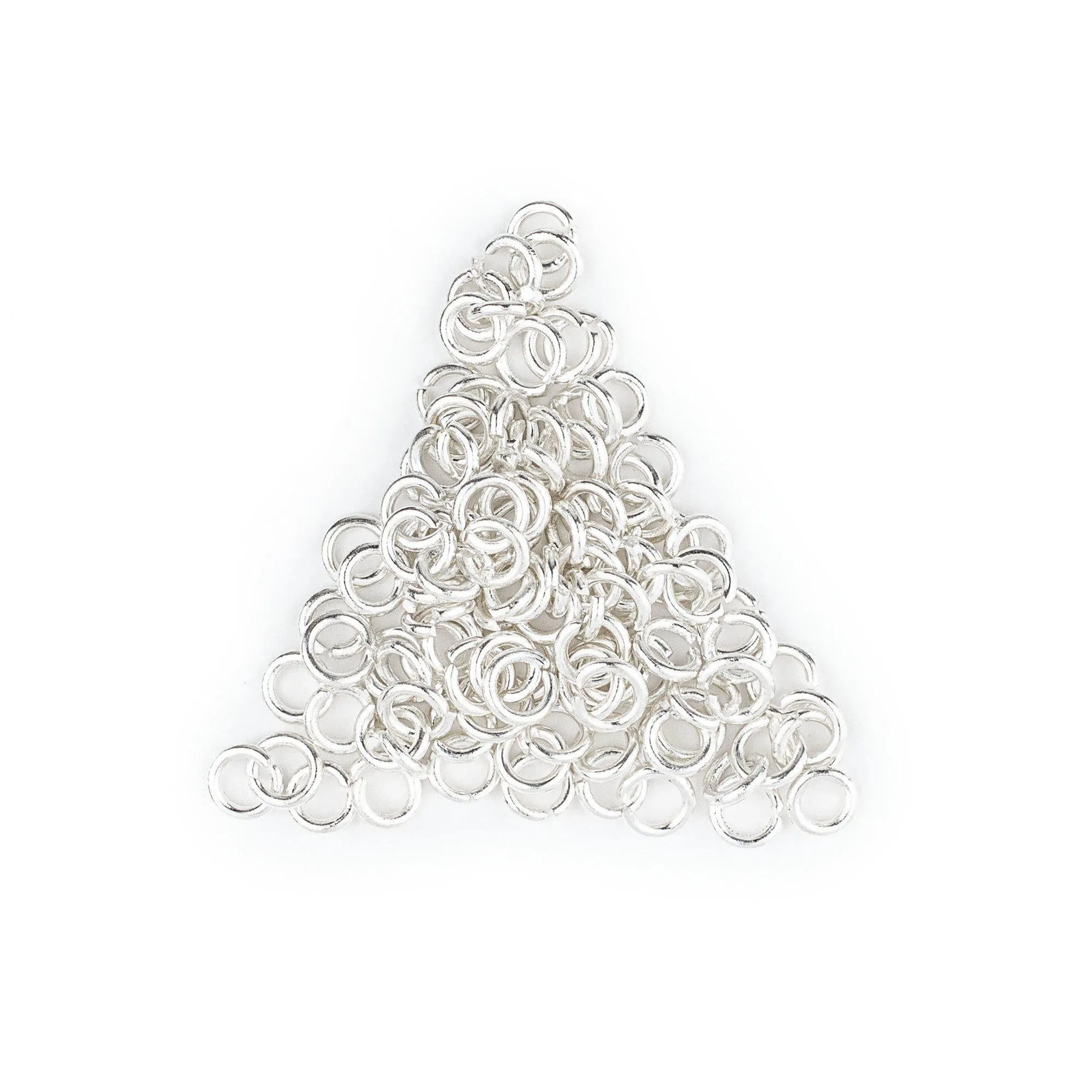 4mm Silver Round Jump Rings (Approx 100 pieces)