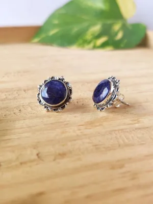 925 Big Bold Studs (Violet)