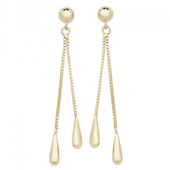 9ct Yellow Gold Drop Earrings ES534