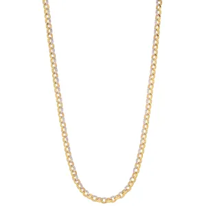 9ct Yellow Gold Solid 8.3mm 28 Inch CZ Belcher Necklace 60.0g