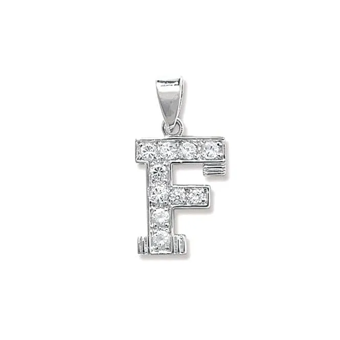 Acotis Silver Pendant Zirconia Initial G6125/F