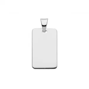 Acotis Silver Personalize Tags Rectangular G61038