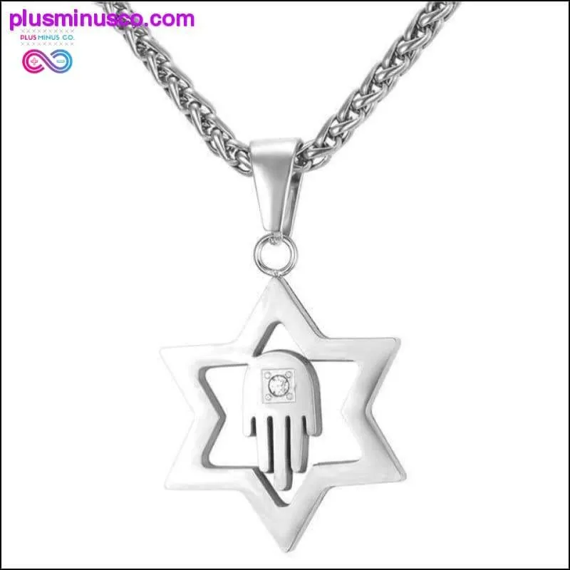 AlphaMan Star of David With Hamsa Hand Unisex Necklace