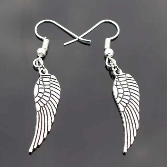 Angel Wing Feather Pendant Necklaces