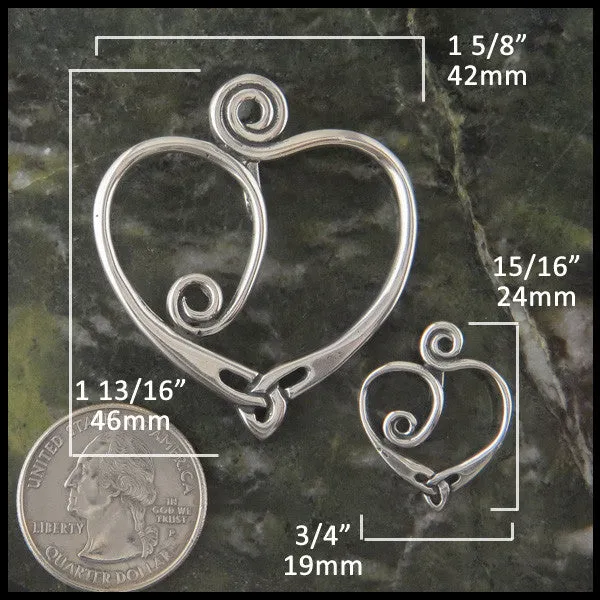 Anna's Heart Pendant and Earring Set