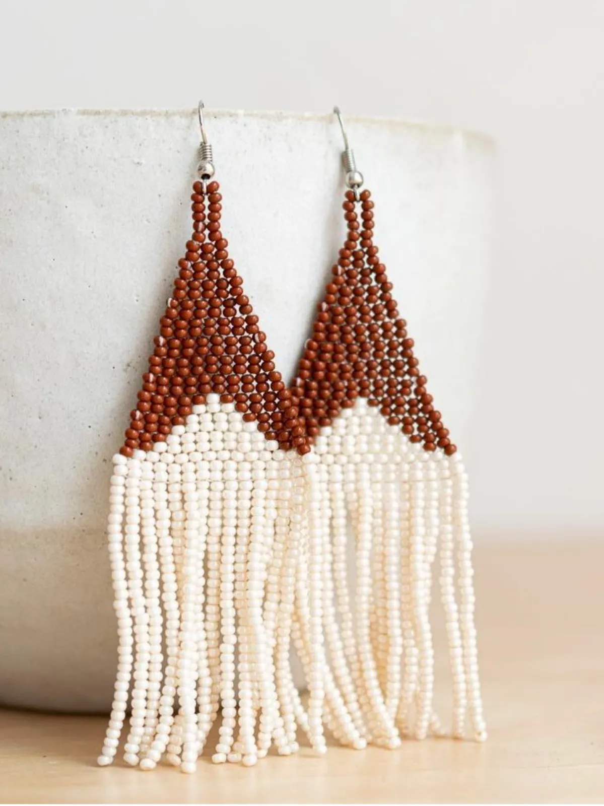 Beaded Fringe Earrings In Onda