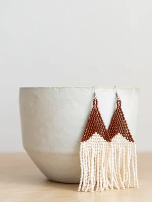 Beaded Fringe Earrings In Onda