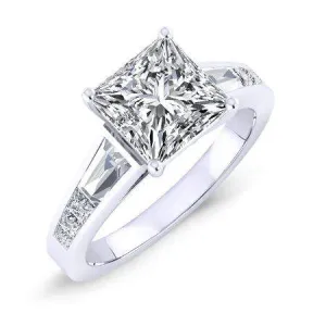 Bergamot - GIA Natural Princess Diamond Engagement Ring