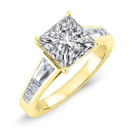 Bergamot - GIA Natural Princess Diamond Engagement Ring