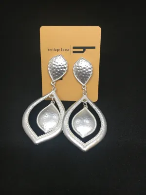 Bold Teardrops Earrings (Clip On)