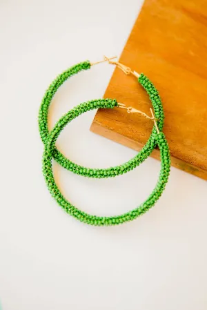 Bold Vibes Beaded Hoop Earrings