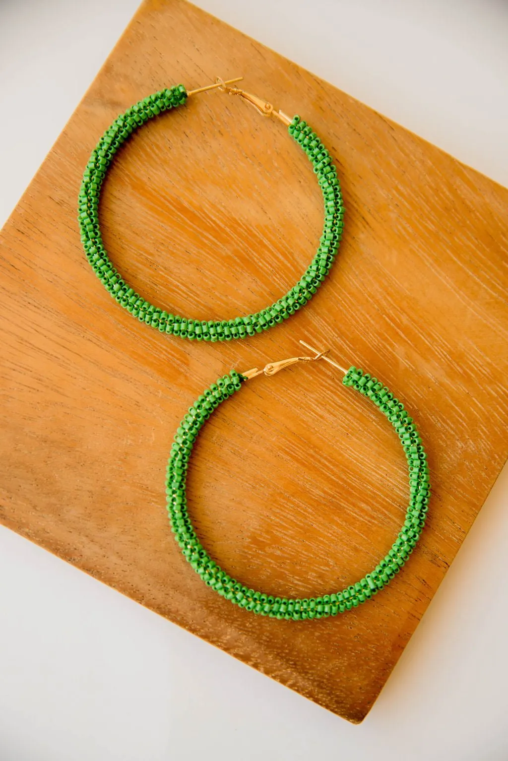 Bold Vibes Beaded Hoop Earrings