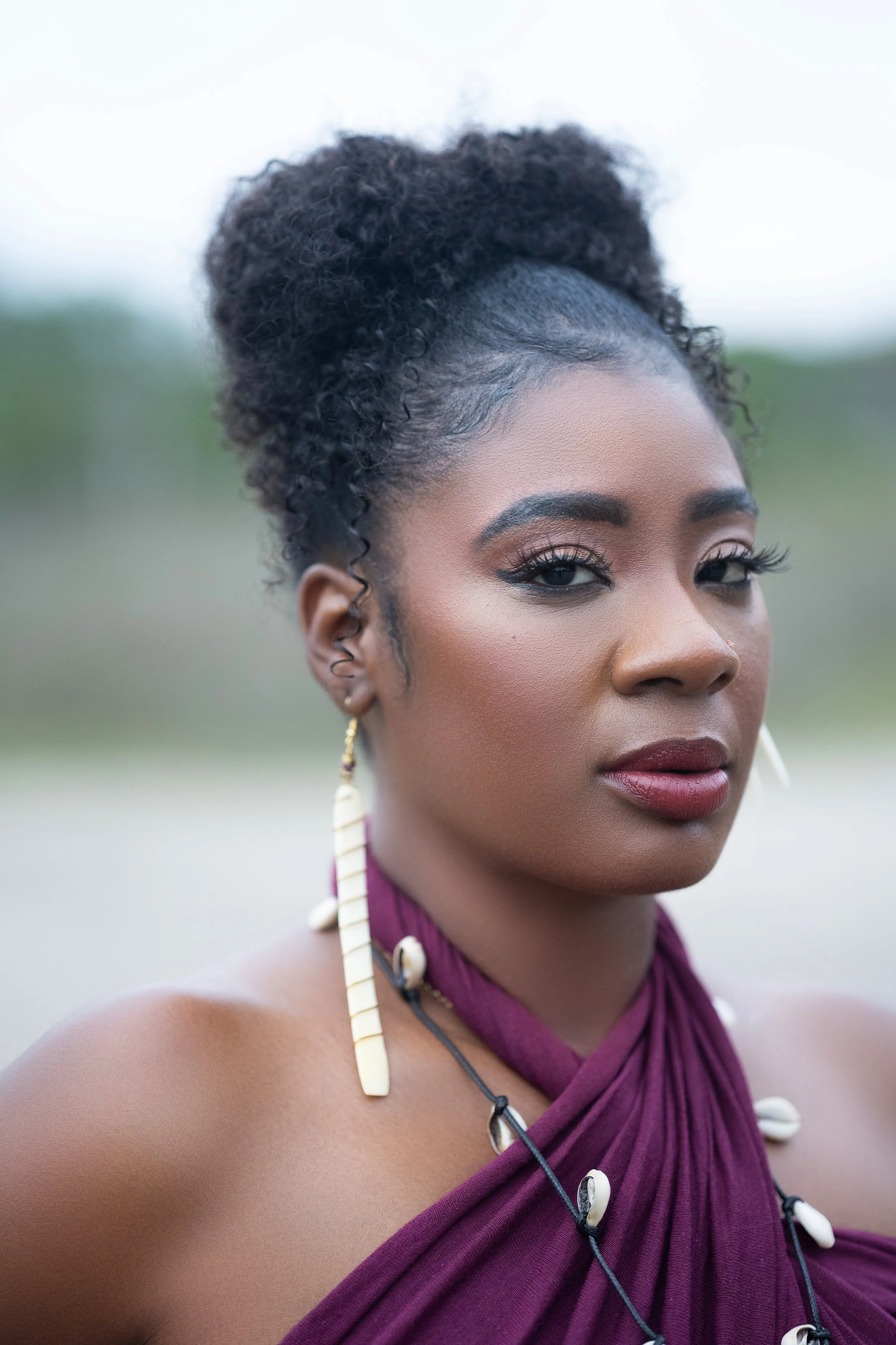 Bone & Brass Earrings