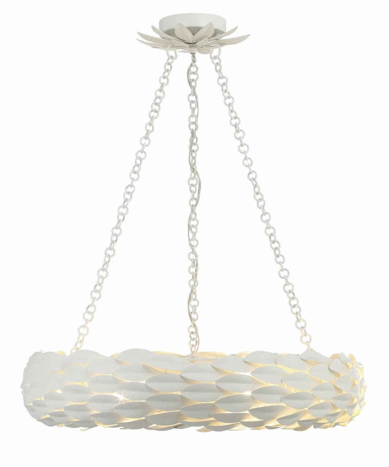 Broche 6-Light Pendant in Matte White