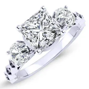 Calix - GIA Natural Princess Diamond Engagement Ring