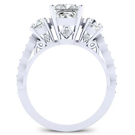 Calix - GIA Natural Princess Diamond Engagement Ring