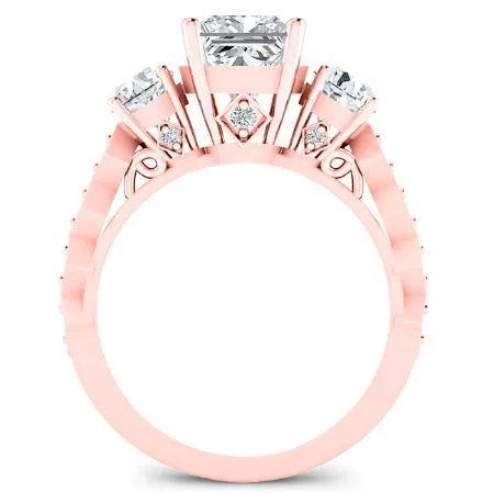 Calix - GIA Natural Princess Diamond Engagement Ring