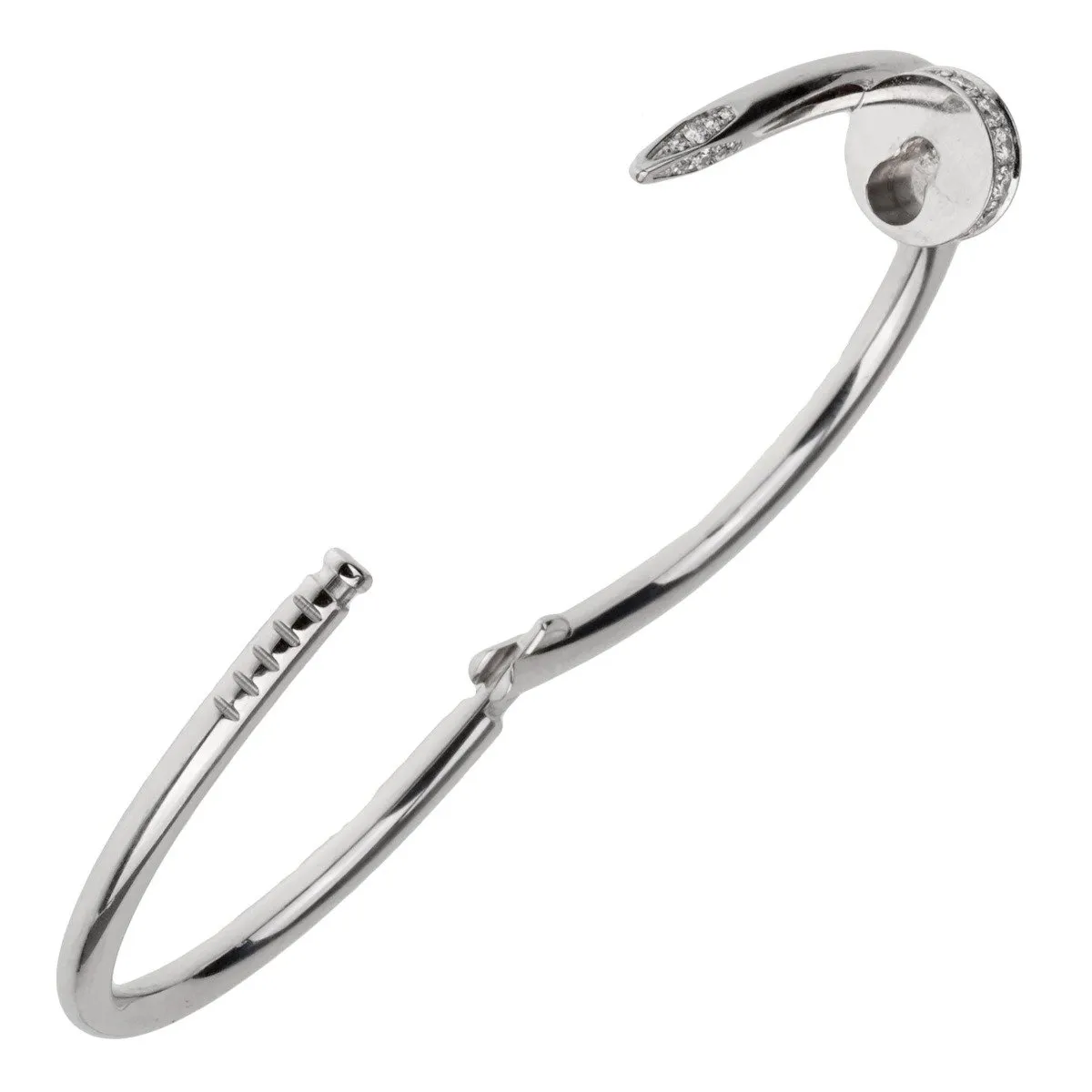 Cartier Juste Un Clou White Gold Diamond Bangle Bracelet