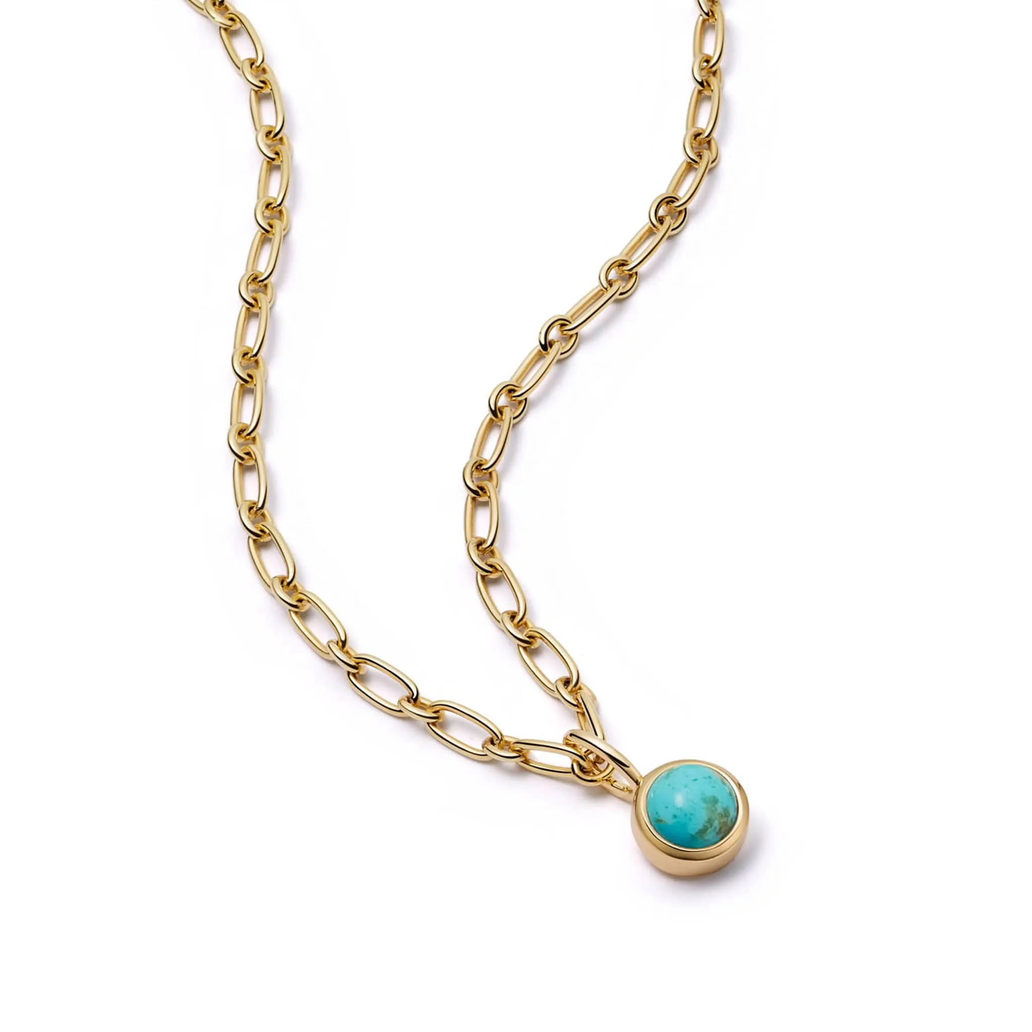 Chunky Healing Stone Necklace 18ct Gold Plate