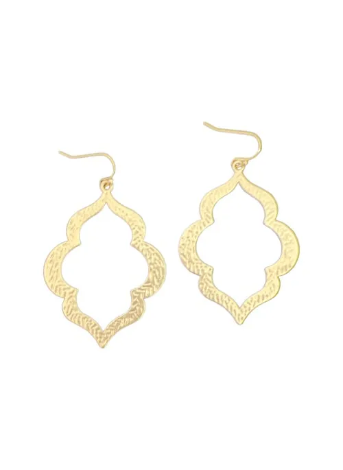 CJ Large Hammered Gold Earrings