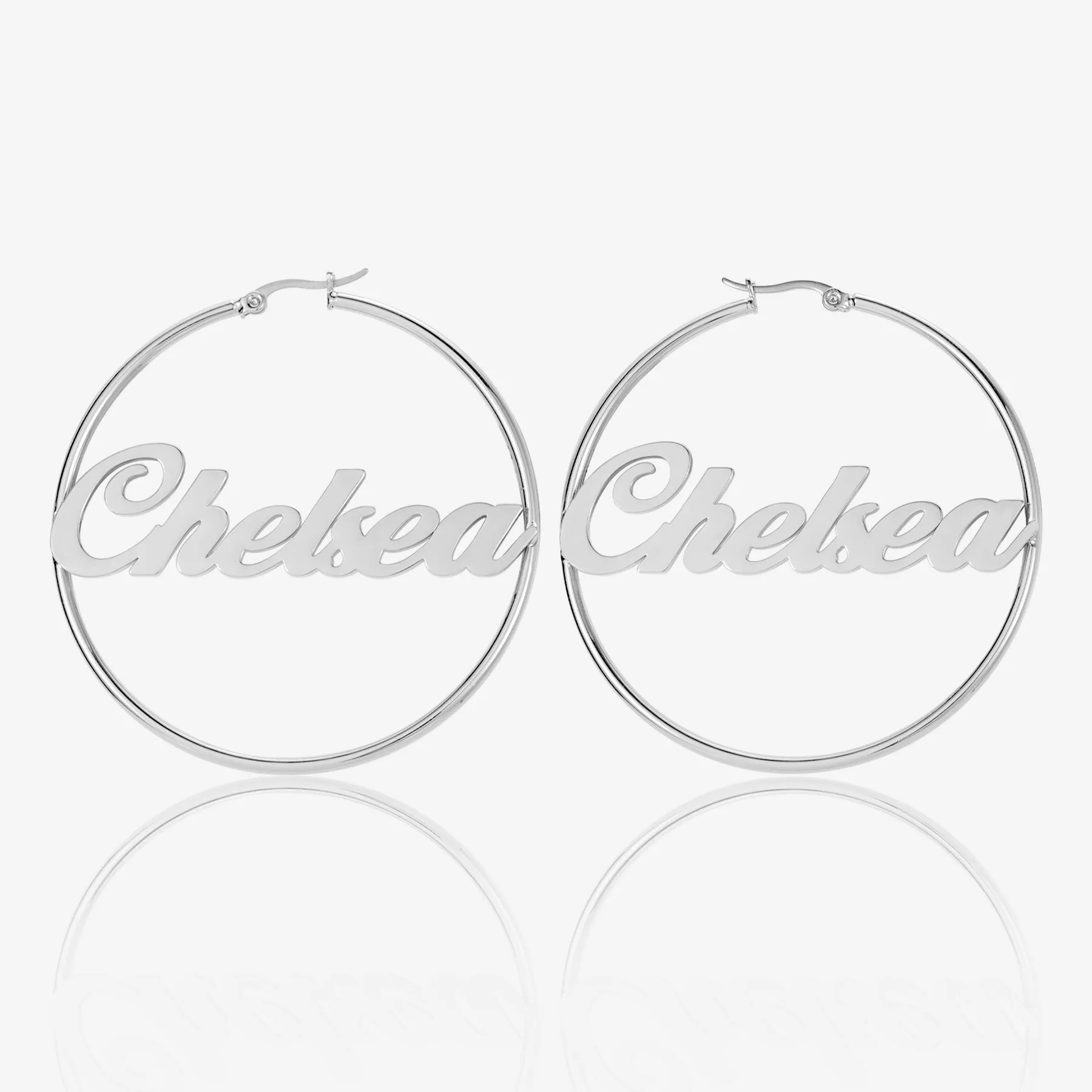 Classic Name Hoop Earrings