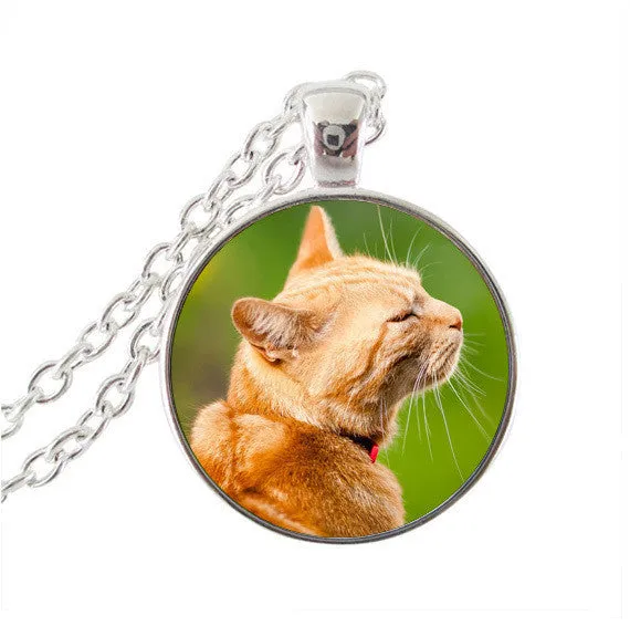 cute cat jewelry silver chain animal statement necklace summer style women choker neckless