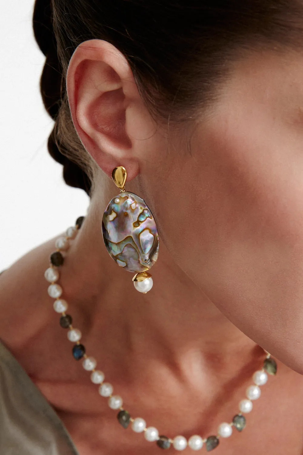 Damaris Drop Earrings Abalone