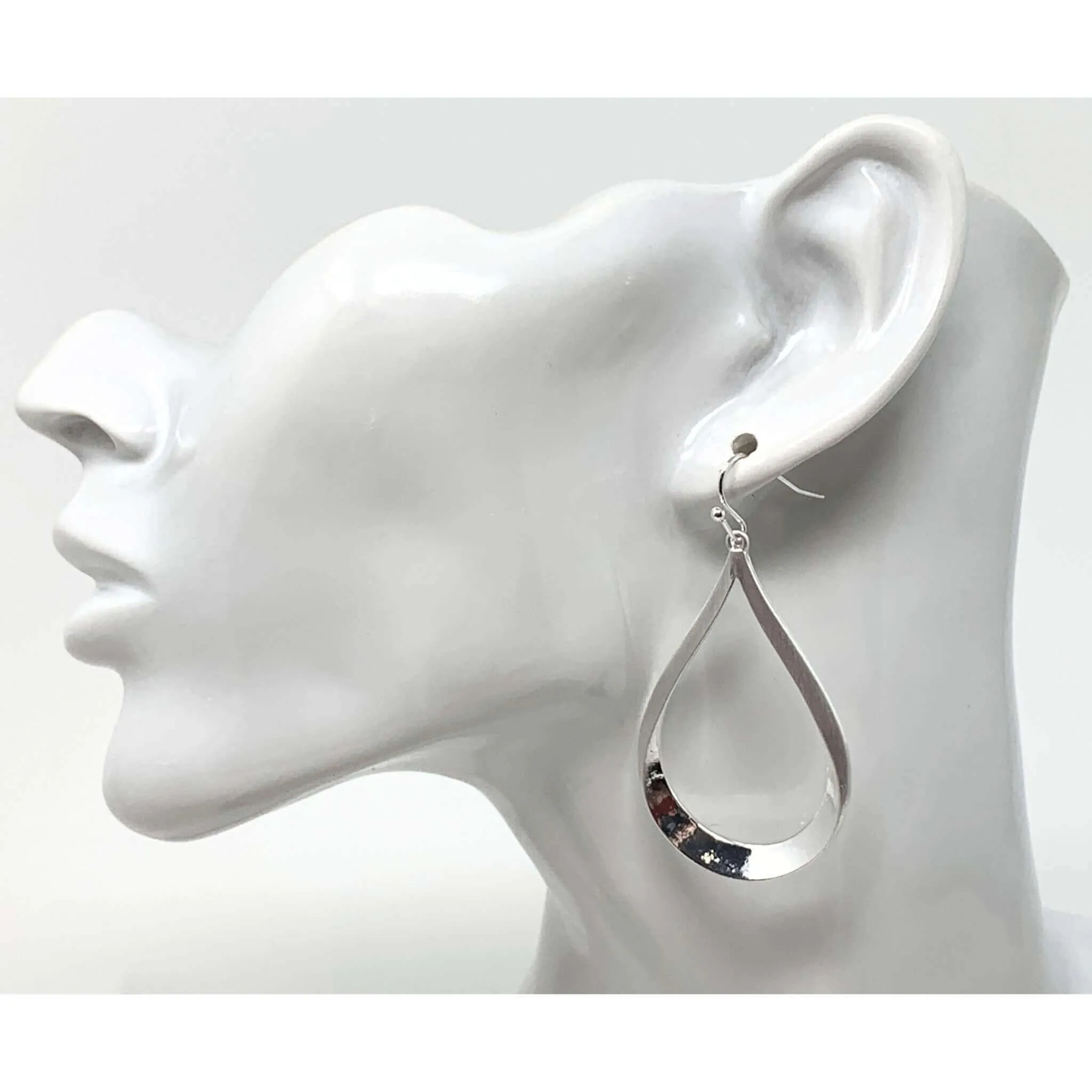 Dangling Teardrop Hoop Earrings