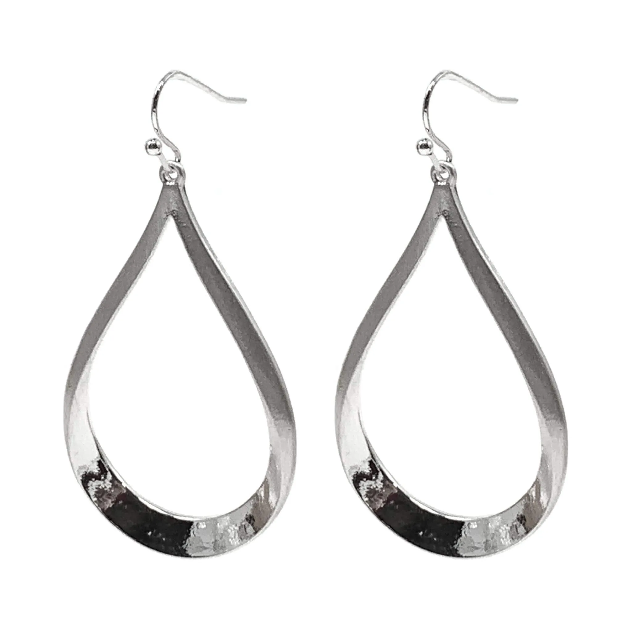 Dangling Teardrop Hoop Earrings