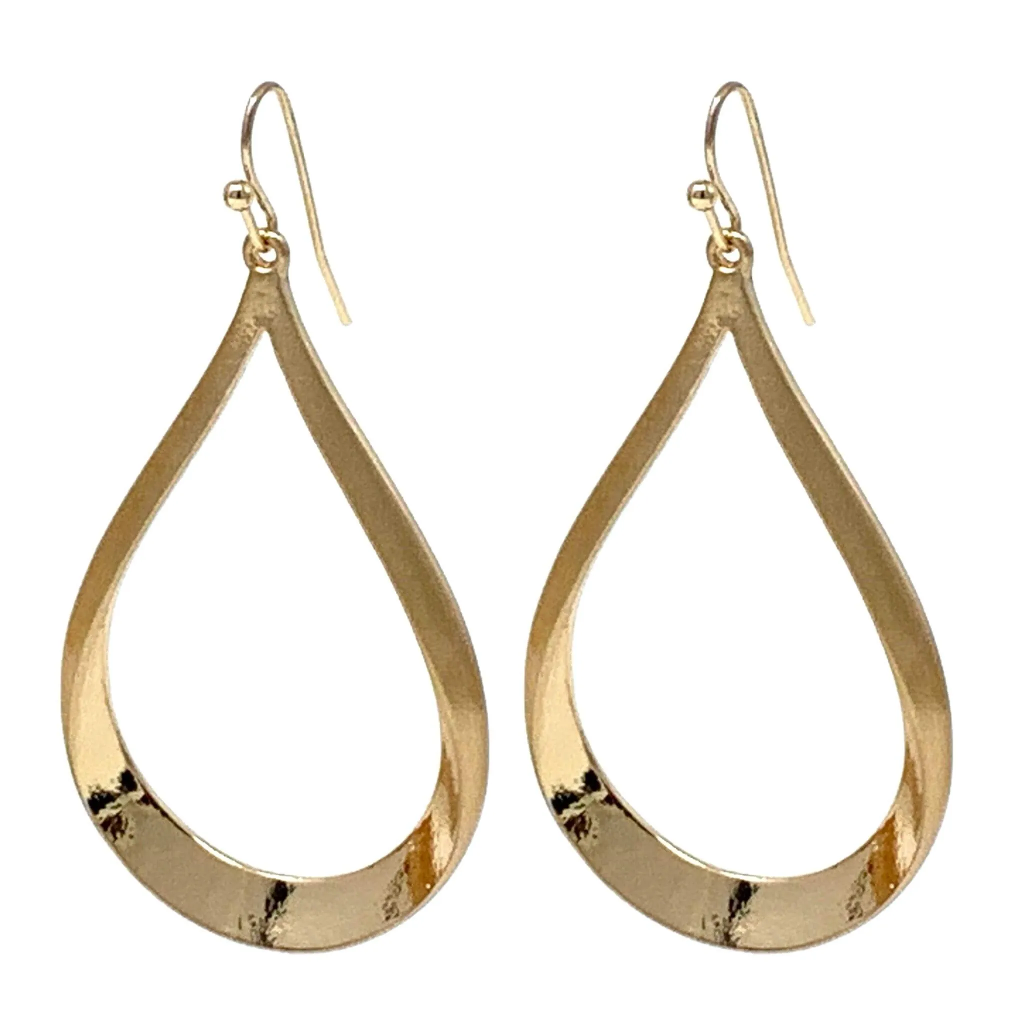 Dangling Teardrop Hoop Earrings