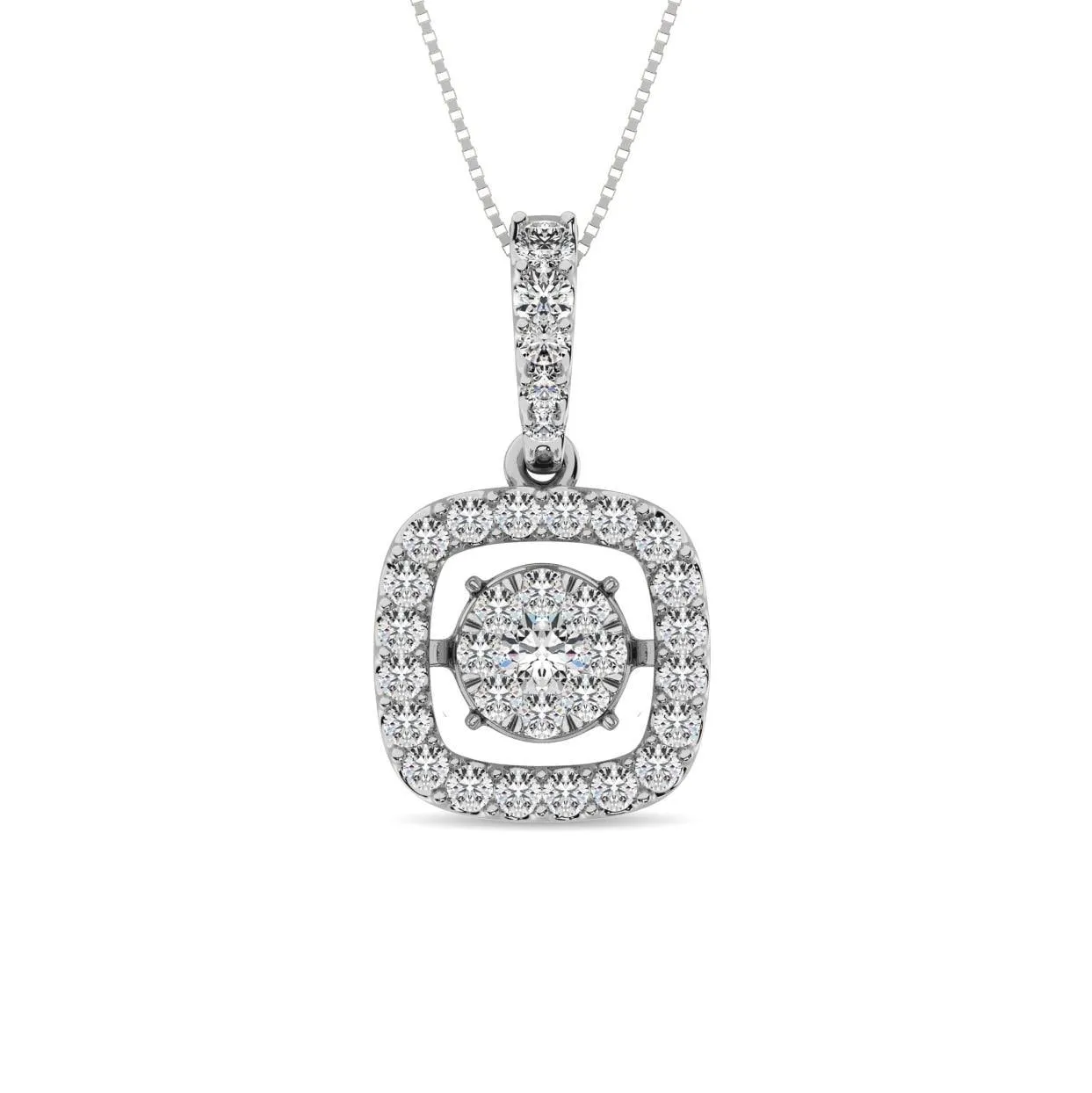 Diamond 1 Ct.Tw. Shimmering Pendant in 14K White Gold