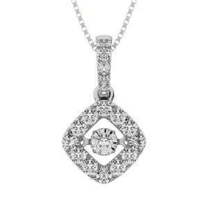 Diamond 3/8 Ct.Tw. Shimmering Fashion Pendant in 14K White Gold