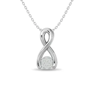 Diamond Fashion Pendant 1/10 ct tw in 10K White Gold