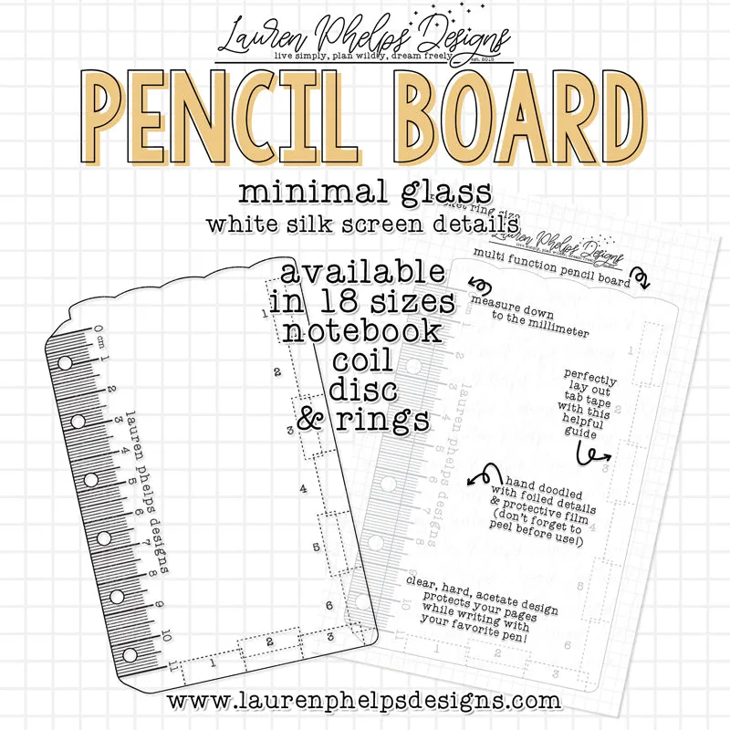 DISCONTINUED | Minimal Glass Pencil Board