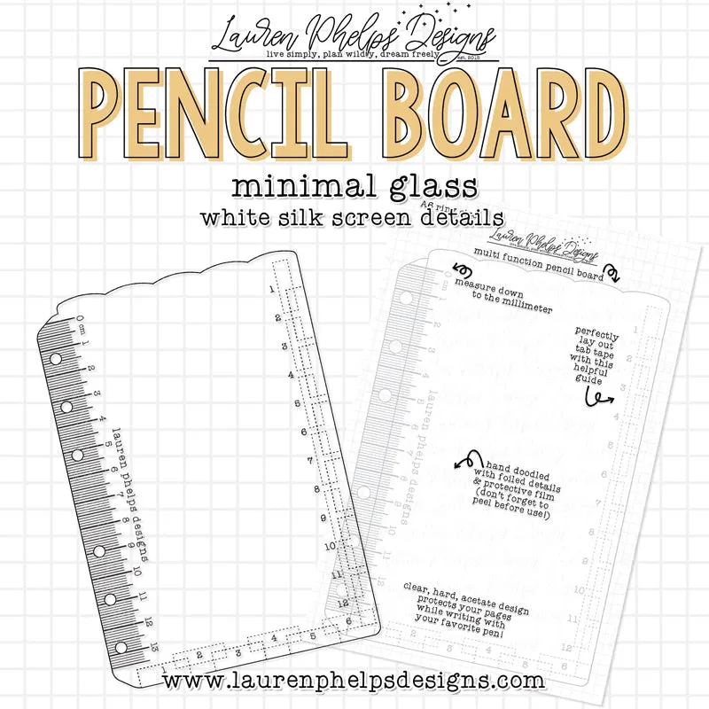 DISCONTINUED | Minimal Glass Pencil Board