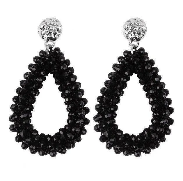 Duplicate! Baroque big long Tear drop Crystal earrings