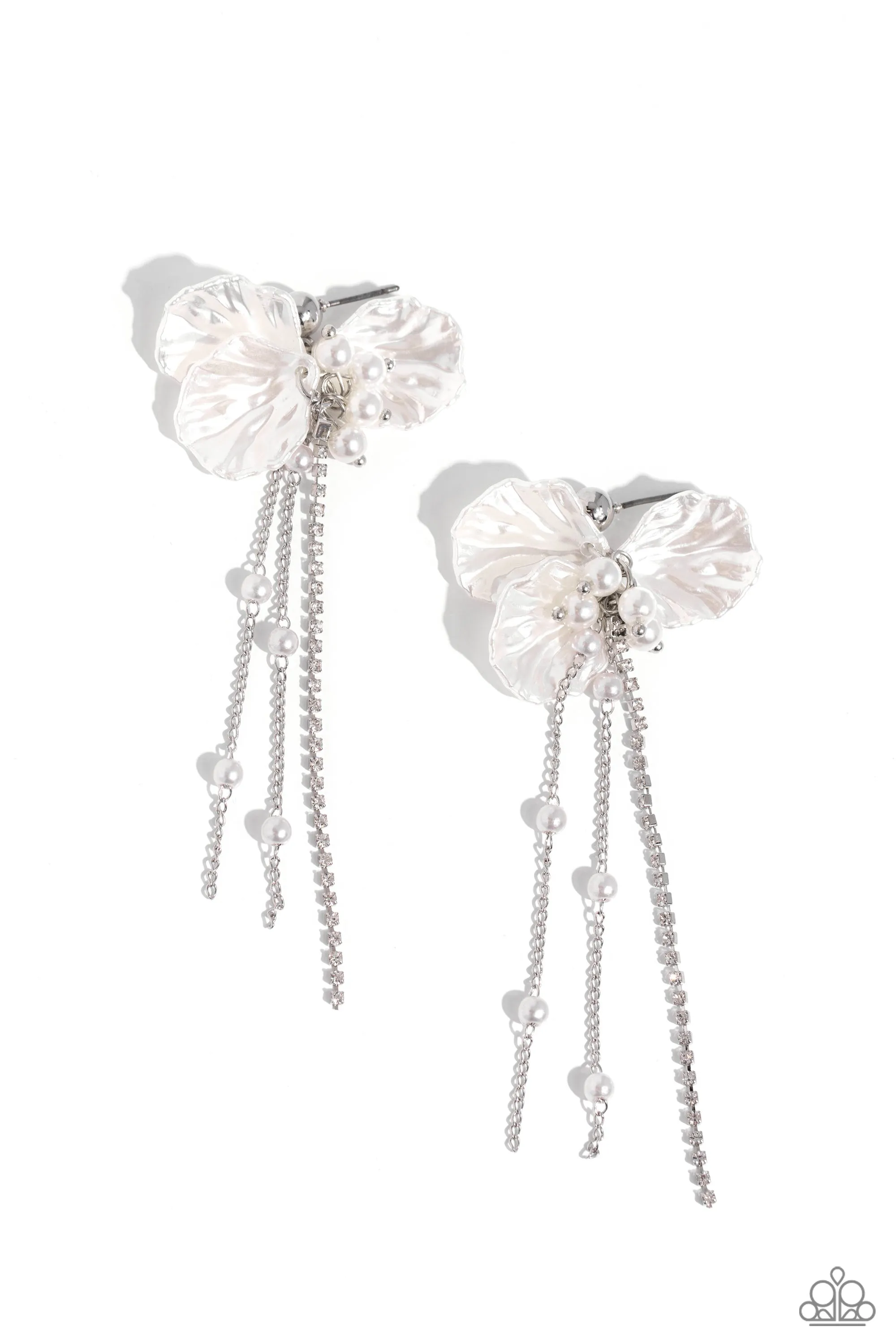 Earrings Graceful Gesture - White E354 PEARL