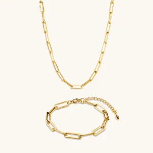 Eternal Necklace & Bracelet Set in Gold