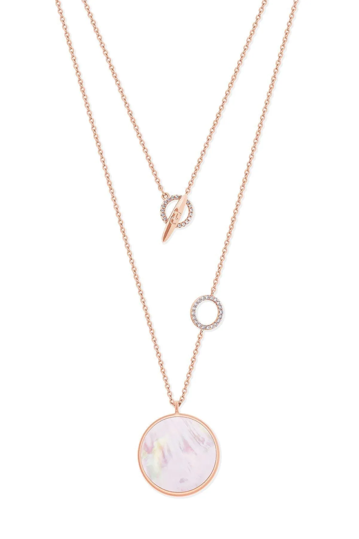 Full Moon Pendant in Rose Gold