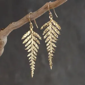 Gold Leaf-shaped Bohemian Earring