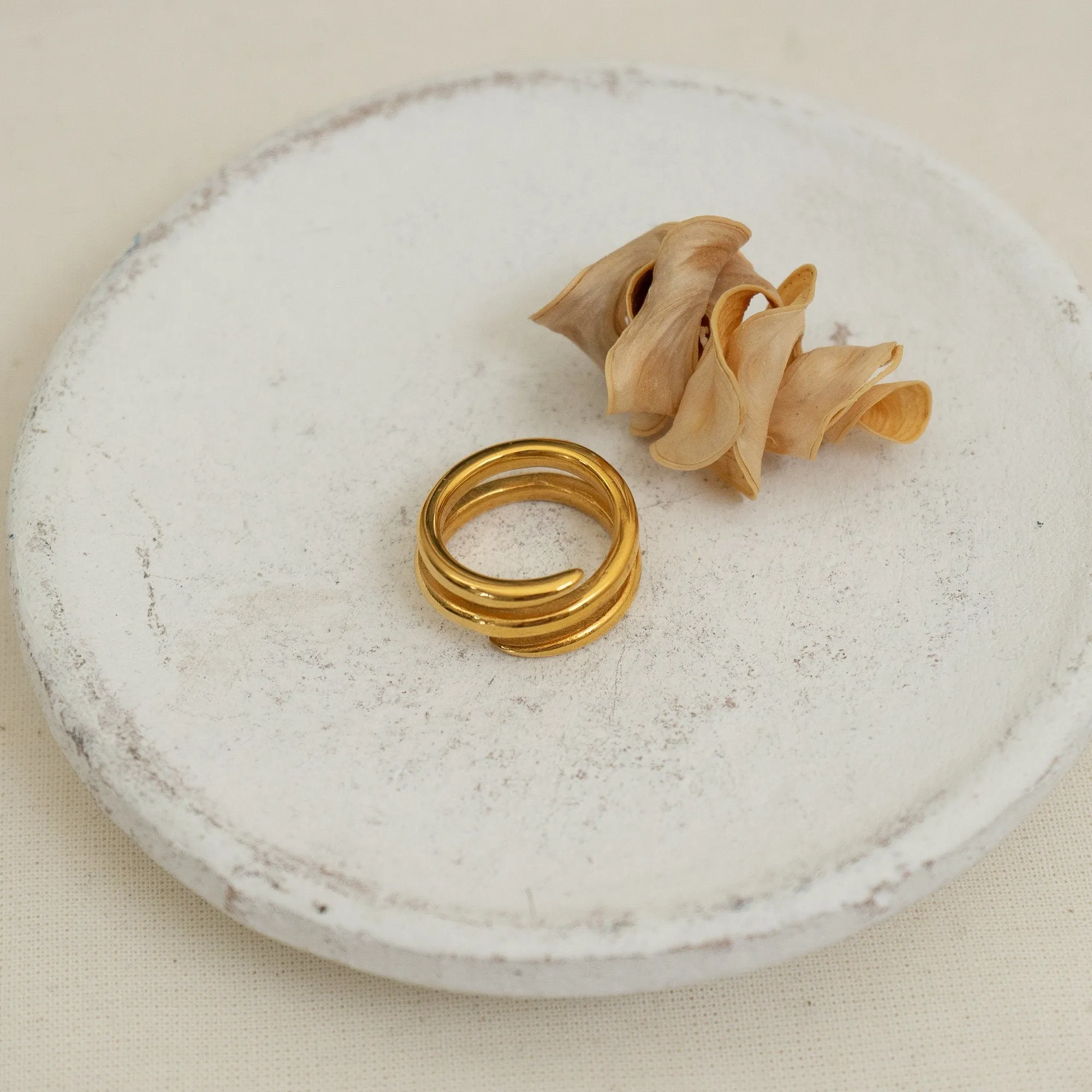 Gold Twisted Band Ring