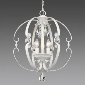 Golden Lighting Ella Pendant, 3-Light, French White, 18W (1323-3P FW AJDX)