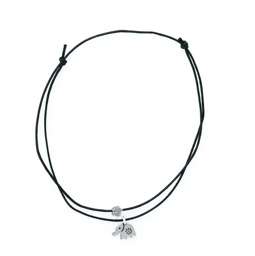 Hanging Elephant charm Anklet - KY100459