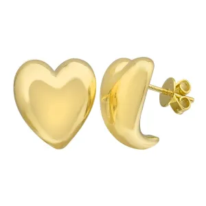 Heart Bold Golden Earrings